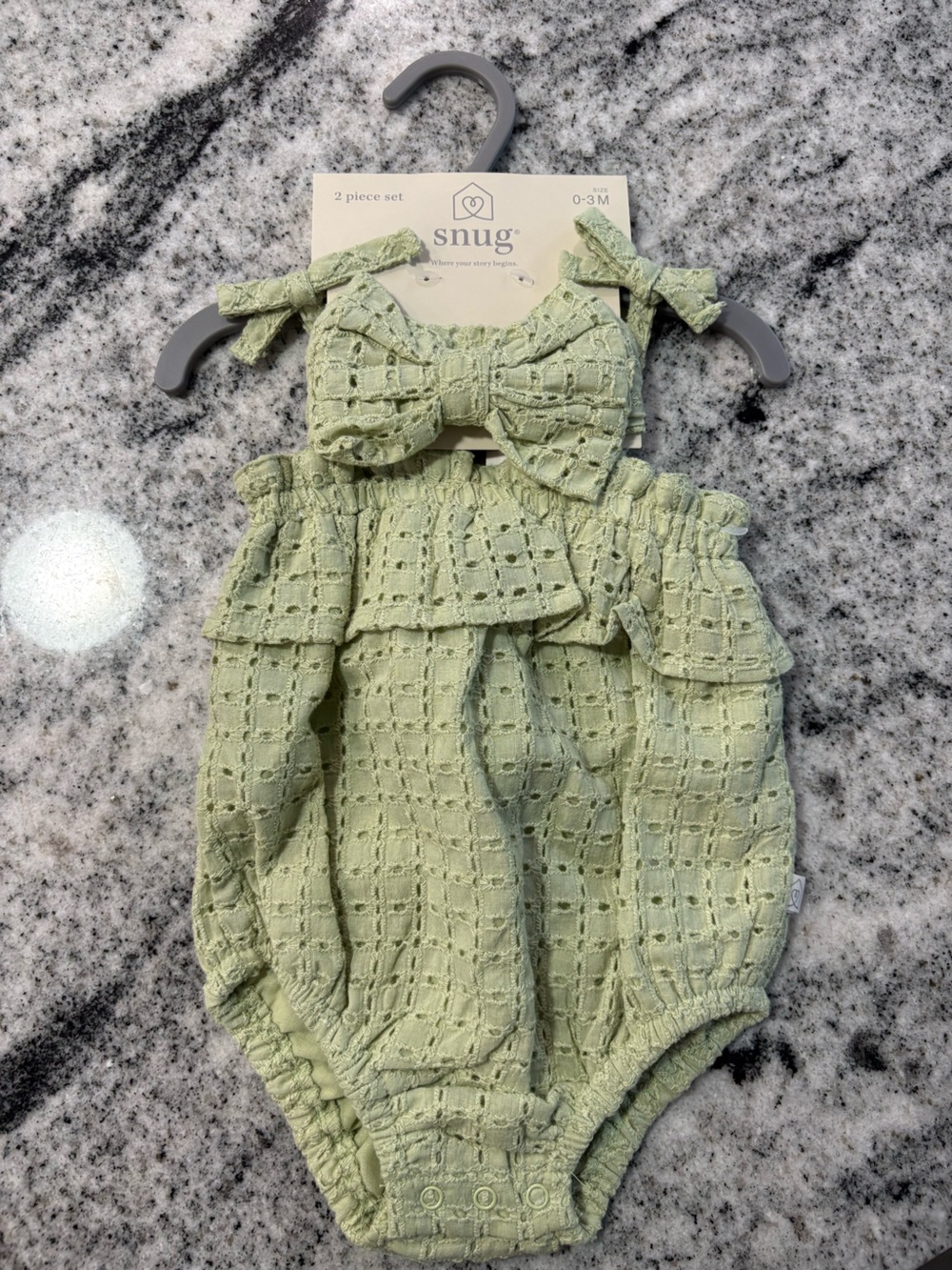 Baby Romper with matching headband - Picture 4 of 4